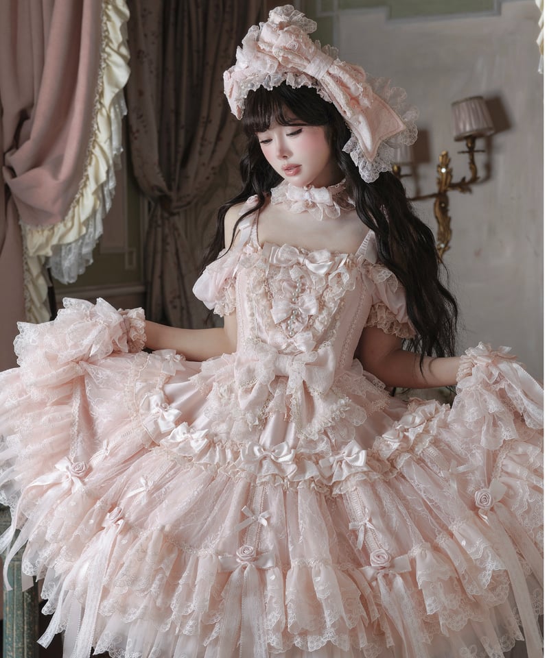 Pinik Mist Oath」ワンピース＆ジャンパースカート（ピンク） 【2/5