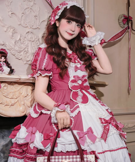 青木美沙子コラボ「ハートコンチェルト」ワンピース＆小物（ローズ） 【9/30まで】送料無料！