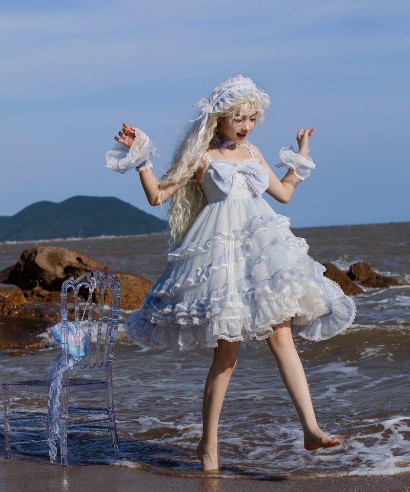 ガラスと波の歌」段々ジャンパースカート【9/8まで】送料無料！ | GIRLISM