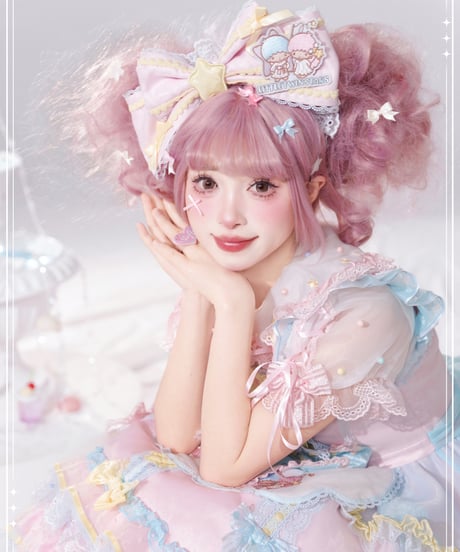 「花と真珠箱×サンリオ」LITTLE TWIN STARSワンピース＆ジャンパースカート【3/10まで】送料無料！