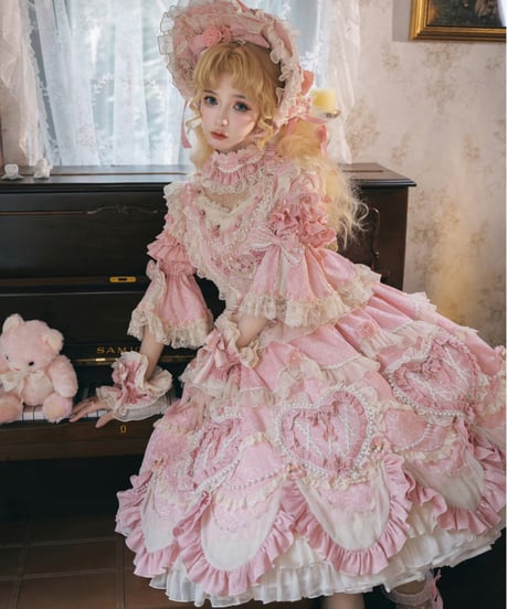 「Vintage Cake」ドレス４点フルセット（ピンク） 【2/14まで】送料無料！