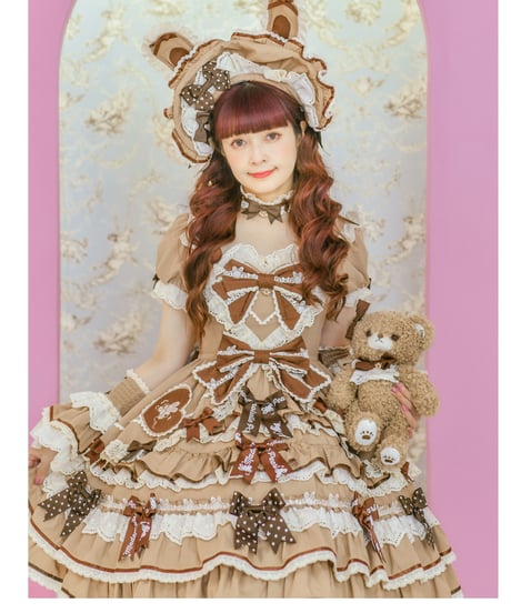 「ラビットリボン」青木美沙子コラボドレス（ブラウン）【6/15まで】送料無料！