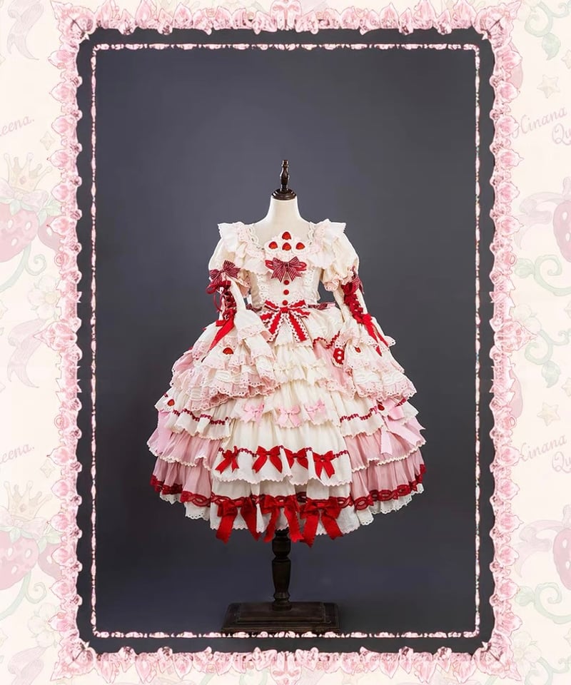 苺パーティー」ワンピースドレスフルセット【3/2まで】送料無料