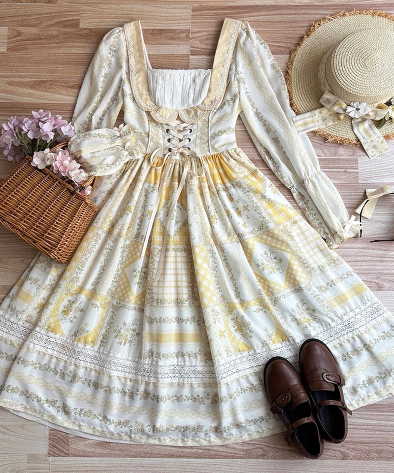 パッチワークガーデン」長袖ワンピース 【7/16まで】送料無料！ | GIRLISM