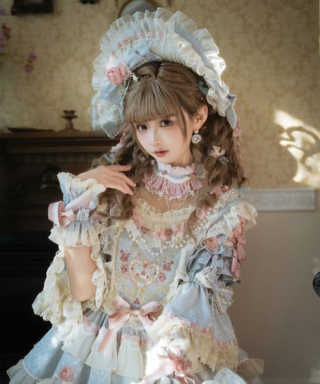 「Vintage Cake」ドレス４点フルセット（サックス） 【2/14まで】送料無料！