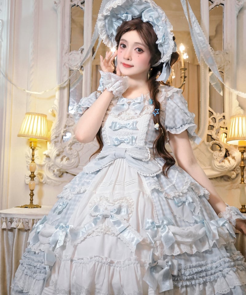 青木美沙子コラボ「ハートコンチェルト」ワンピース＆小物（サックス