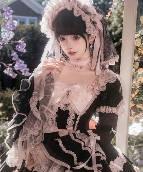 「Pinik Mist Oath」ワンピース＆ジャンパースカート（黒） 【2/5まで】送料無料！