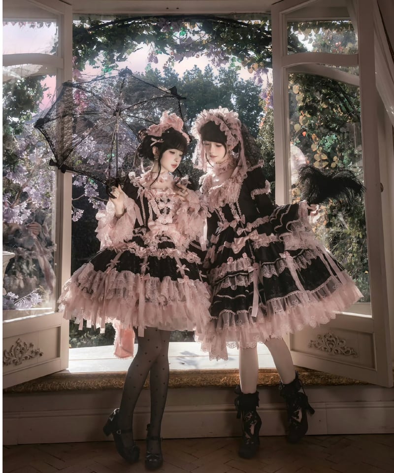 Pinik Mist Oath」ワンピース＆ジャンパースカート（黒） 【2/5まで