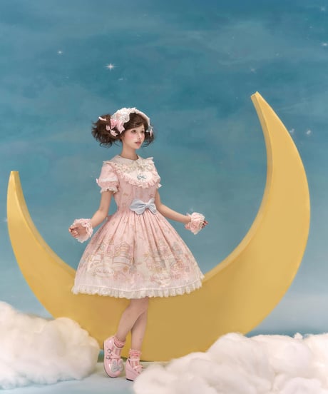 「仲夏物語リトルツインスターズコラボ」柄付きワンピース 【6/8まで】ロリータ