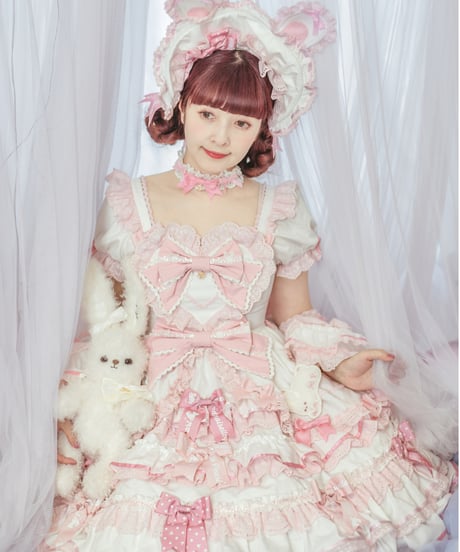 「ラビットリボン」青木美沙子コラボドレス（ホワイト）【6/15まで】送料無料！
