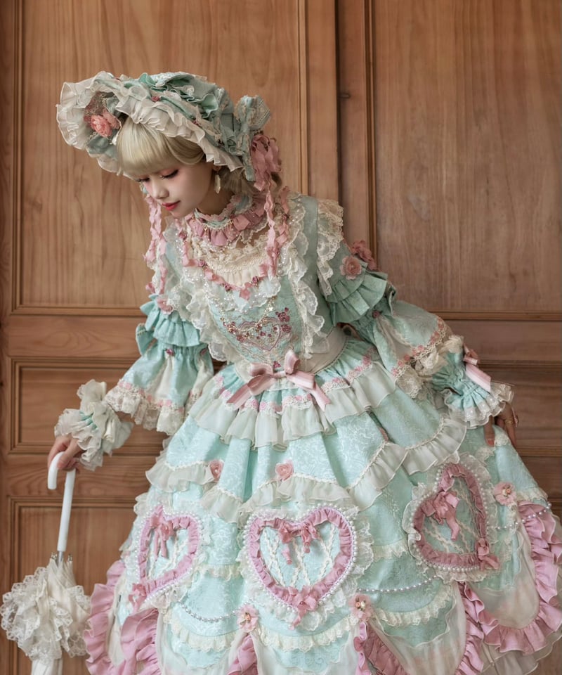 Vintage Cake」ドレス4点フルセット（ミント） 【2/14まで】送料無料