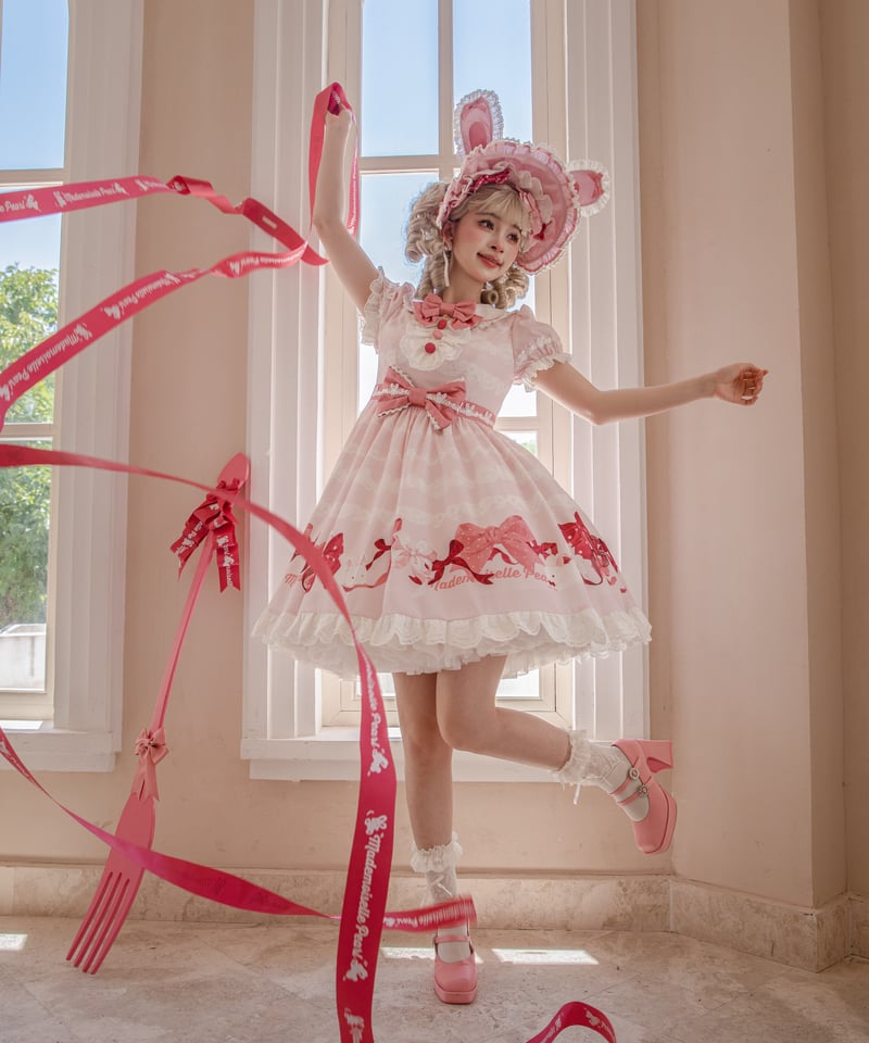 ラビットリボン」リボン柄ワンピース【6/15まで】送料無料！ | GIRLISM