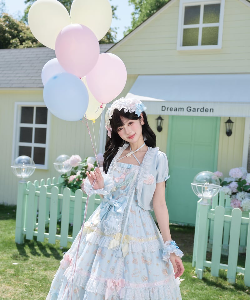 仲夏物語リトルツインスターズコラボ」段々ジャンパースカート 【6/8