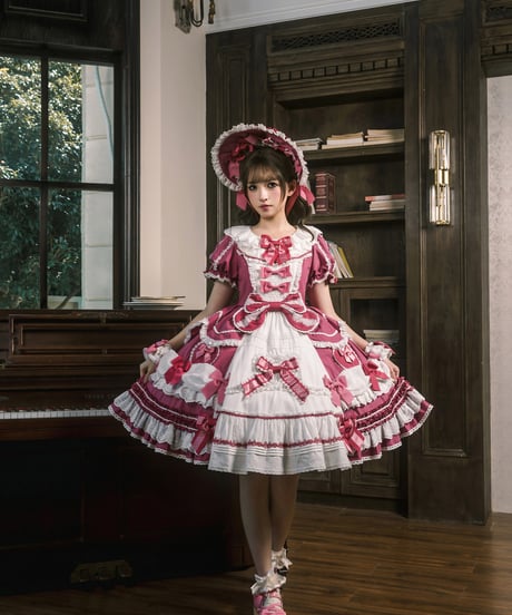 青木美沙子コラボ「ハートコンチェルト」ワンピース＆小物（ローズ） 【9/30まで】送料無料！