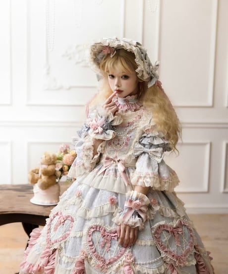 「Vintage Cake」ドレス４点フルセット（サックス） 【2/14まで】送料無料！