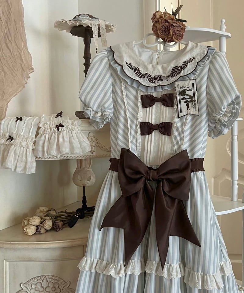 ストライプの鍵」ワンピース＆ハット【9/13まで】送料無料！ | GIRLISM