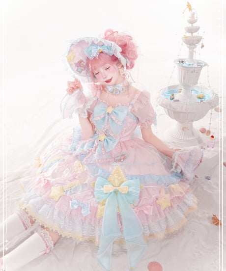 「花と真珠箱×サンリオ」LITTLE TWIN STARSワンピース＆ジャンパースカート【3/10まで】送料無料！