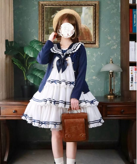 「Navy Girl」長袖ワンピース5点フルセット 【5/2まで】送料無料！