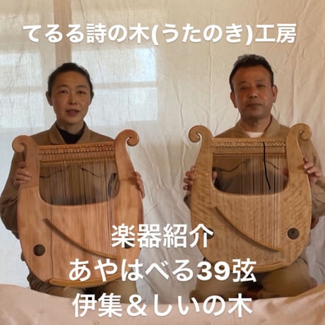中型ソプラノライアー　あやはべる 39弦・伊集(予約制作対象）