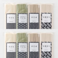 うどん、わかめ入りうどん、大麦きり、きそば（各2把）ギフトセット