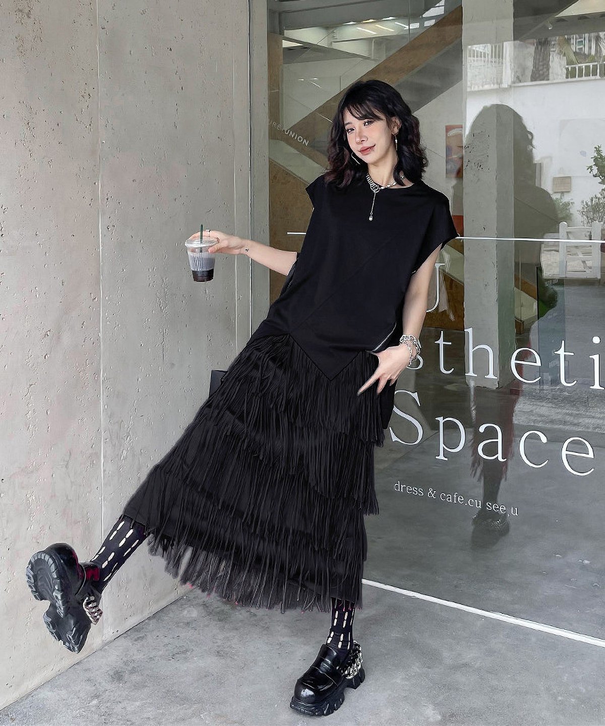 ジュエティ jouetie ジップスリットデニムハーフパンツ【セットアップ