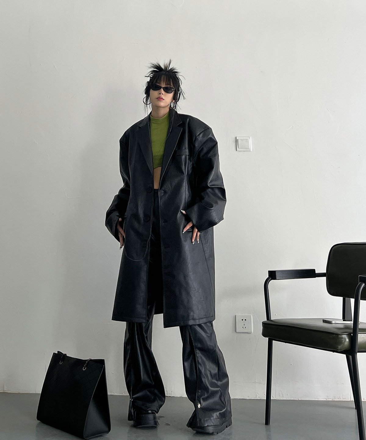 539)ジュゼッペザノッティ レザー ダウン ジャケット M