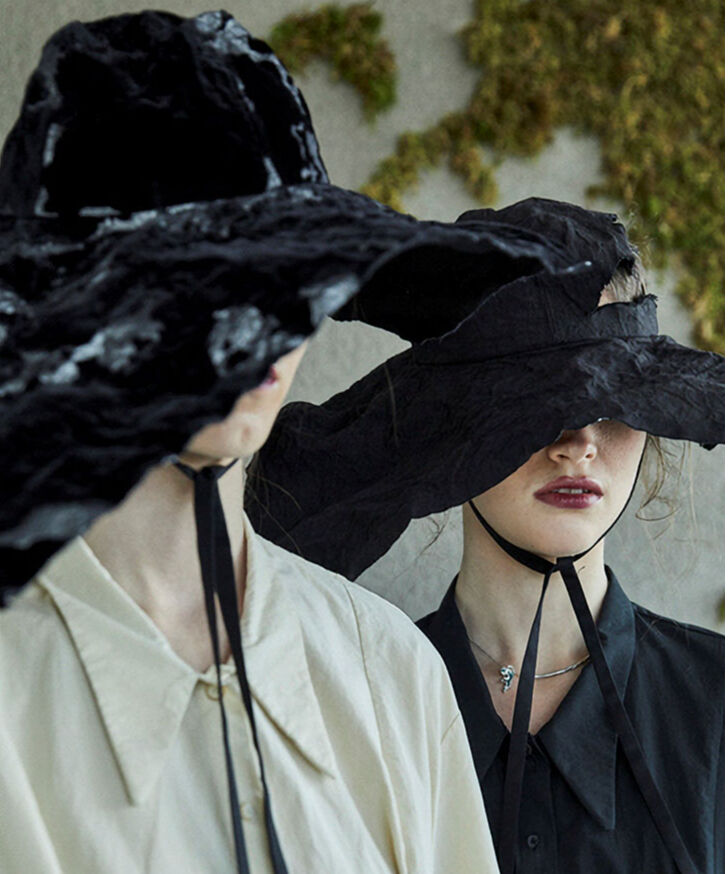 vaqutauxツイードハット「マドモアゼル」 ノアール×スパンコール vaqutauxツイードハット「マドモアゼル」 ノアール×スパンコール