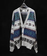 USED "90'S THE MEN'S STORE AT SEARS" PATTERN CARDIGAN