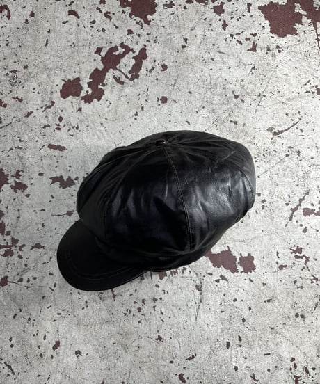 USED FAKE LEATHER CASQUETTE