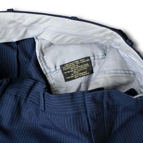 USED UNKNOWN POLY WOOL STRIPE SLACKS