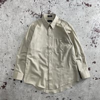 USED 80'S "CHRISTIAN DIOR" COTTON LINEN L/S SHIRT