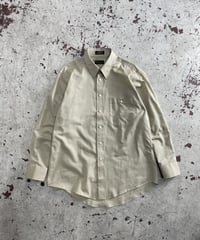 USED 80'S "CHRISTIAN DIOR" COTTON LINEN L/S SHIRT