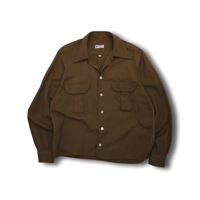 【最終値下げ】40’s 50’s rayon gabardine shirt VINTAGE 