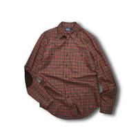 USED "POLO RALPH LAUREN" ELBOW PATCH PLAID SHIRT