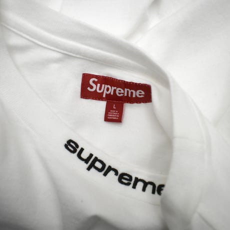 USED "SUPREME" EMBROIDERY LOGO L/S T-SHIRT