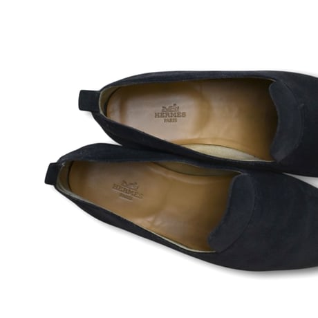 USED "HERMES PARIS" SUEDE LOAFER