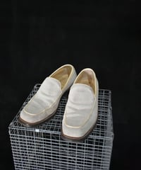USED "GUCCI" SQUARE TOE SUEDE LOAFERS
