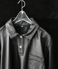 USED UNKNOWN LETHER POLO SHIRT