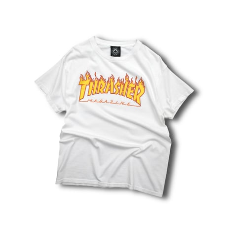 USED "THRASHER" FLAMES LOGO T-SHIRT
