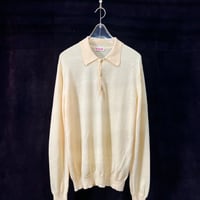 USED "TRICOT" KNIT L/S POLO SHIRT