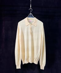 USED "TRICOT" KNIT L/S POLO SHIRT