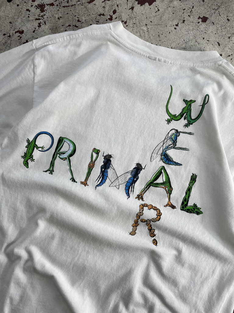 90s PRIMAL WEAR ピスト 自転車 企業 tee M アメリカ製 チャリザウルス