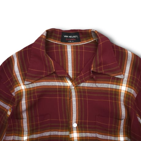 VINTAGE "70'S VAN HEUSEN" RAYON L/ S SHIRT