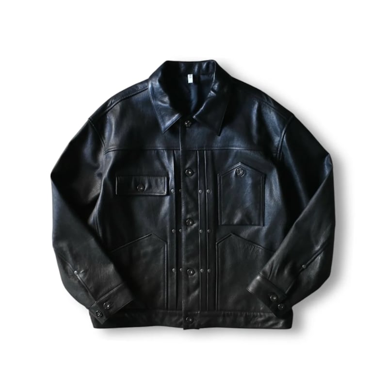 CCU Tracker Shirt jacketレザージャケット 黒 CCU