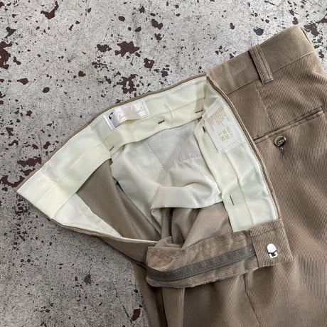 USED 80-90'S "ARNOLD PALMER" FLAT FRONT CORDUROY PANTS