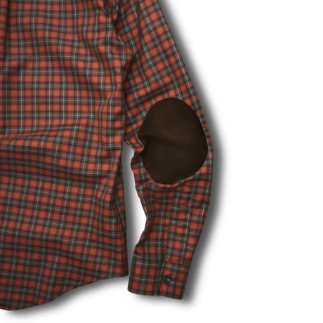 USED "POLO RALPH LAUREN" ELBOW PATCH PLAID SHIRT