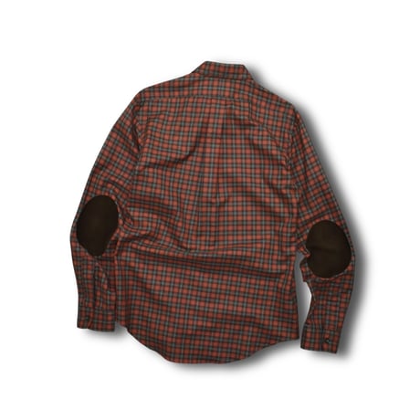 USED "POLO RALPH LAUREN" ELBOW PATCH PLAID SHIRT