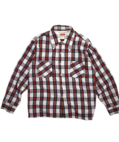 USED "70'S COUNTRY SQUIRE" PLAID BOX SHIRT