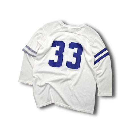 VINTAGE "60-7'S SEARS by RAWLINGS" WORN-OUT FOOTBALL SHIRT