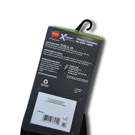 "HANES PREMIUM / X-TEMP" 4P NO-SHOW SOCKS